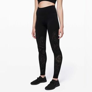 Lululemon Athletica Black Reveal Tight Zen Expression Leggings